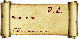 Popp Leona névjegykártya